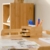 Relaxdays Schreibtisch Organizer Bambus, Stiftehalter Holz, Schreibtischbox Schubladen, HxBxT: 9,5 x 12,5 x 15 cm, natur - 2