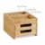 Relaxdays Schreibtisch Organizer Bambus, Stiftehalter Holz, Schreibtischbox Schubladen, HxBxT: 9,5 x 12,5 x 15 cm, natur - 4