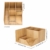 Homfa Bambus Schreibtisch Organizer 21,5x18,5x11,5cm Stiftehalter Stifteköcher Aufbewahrungsbox Schreibtisch Zubehör Organisation Ordnungsbox - 4