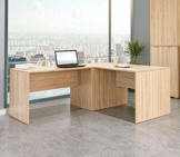 mutatio Gaming Tisch - Erweiterbar - genügend Platz für Zwei Arbeitsplätze - Ecke - Winkelkombination - Eckschreibtisch, Schreibtisch - Sonoma-Eiche ca.: B 185/185 x H 75,5 x T 75 cm - 1