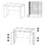 mutatio Gaming Tisch - Erweiterbar - genügend Platz für Zwei Arbeitsplätze - Ecke - Winkelkombination - Eckschreibtisch, Schreibtisch - Sonoma-Eiche ca.: B 185/185 x H 75,5 x T 75 cm - 6