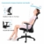 Bürostuhl Drehstuhl Computerstuhl hat Verstellbare PU Kopfstützen und Armlehnen, Ergonomischer Schreibtischstuhl mit Höhenverstellbar und Wippenfunktion, rückenschonend, Schwarz - 7
