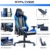GTPLAYER Gaming Stuhl Bürostuhl Gamer Ergonomischer Stuhl Einstellbare Armlehne Einteiliger Stahlrahmen Einstellbarer Neigungswinkel Blau - 5