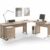 moebel-eins Office Line Winkelkombination Schreibtisch Ecktisch Tisch Bürotisch in Eiche Sonoma Dekor - 2