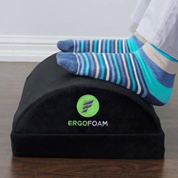 ErgoFoam Verstellbare Fußstütze Schreibtisch | Ergonomische Premium Samt Fußbank | Bequemste Fussbank der Welt | Fusshocker gegen Rücken & Knieschmerzen | Fußablage Schreibtisch - 3