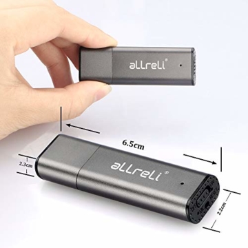 aLLreLi Digital Diktiergerät CP00341 [2-in-1] 8GB Mini USB Speicherstick, Digital Voice Recorder mit Lanyard für Meeting,Vorträge,Interview - 5