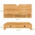 Bildschirmerhöhung Monitorständer Holz Monitor Erhöhung Bildschirmerhöher mit 2 Schubladen Bambus HBT 56x27x12cm (Braun) - 7