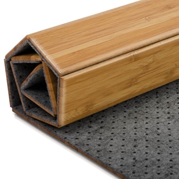 Bodenschutzmatte Floordirekt ECO | aus natürlichem Bambus | Schutz für Teppich und Hartböden | verschiedene Größen | 90x120 cm Natur mit Lippe - 4