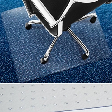 Extrastarke Bodenschutzmatte | transparente Schutzmatte für den Teppich unter Bürostühlen | auch für starke Beanspruchung | Stuhl-Unterlage/Bodenschutz [75x120 cm, Stärke 2,3 mm] - 2