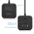 JSVER Steckdosenleiste Würfel USB, Mehrfachsteckdose Cube überspannungsschutz 3 Fach mit 3 USB (15.5W) Steckdosen mit Schalter für Büro, zu Hause oder auf Reisen 1.5m Kabel (Schwarz) - 3
