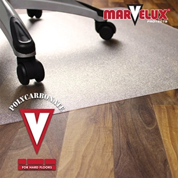 Marvelux Polycarbonat Bodenschutzmatte für Teppichböden in verschiedenen Größen erhältlich transparent 90 x 120 cm rechteckig