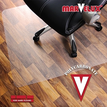 Marvelux Polycarbonat Bodenschutzmatte für Hartböden | 90 x 120 cm | rechteckig, transparent | in verschiedenen Größen erhältlich - 7