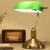 MZStech Schreibtischlampe/Bankers Lampe/Bürolampe Weißer Glasschirm, Zugschalter und LED Glühlampe 4w (Grün, Messingbasis) - 6