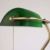 MZStech Schreibtischlampe/Bankers Lampe/Bürolampe Weißer Glasschirm, Zugschalter und LED Glühlampe 4w (Grün, Messingbasis) - 7