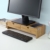 SoBuy FRG198-N Monitor Bildschirm Ständer Monitorerhöhung Bildschirmerhöher Monitorständer Tischaufsatz aus Bambus mit 2 Schubladen BHT ca.: 47x18x11cm - 7