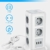 TESSAN 11 Fach Steckdosenleiste (2500W/10A) 3 USB Mehrfachsteckdose mit Schalter, Mehrfachstecker Steckerleiste Überspannungschutz verteilersteckdose Stromverteiler für Zuhause Büro, 2M, Weiß - 3